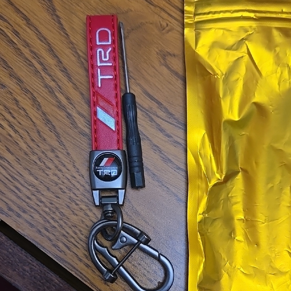 TRD Red Keychain with Black Clip